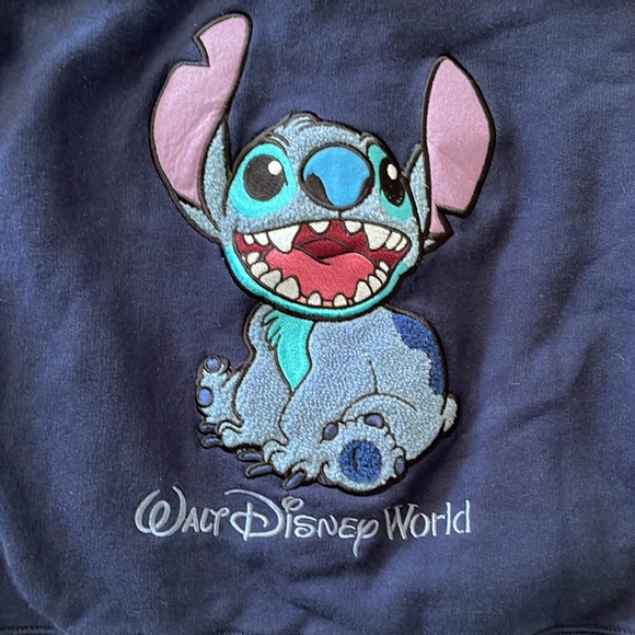 EUC Walt Disney World Kids Stitch Hooded Zip Up Sweatshirt Size S (6) - Picture 4 of 5